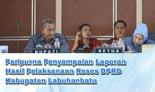 Asisten I Pemerintahan dan Kesra Pemkab Labuhanbatu Ikuti Sidang Paripurna Penyampaian Laporan Hasil Reses III DPRD