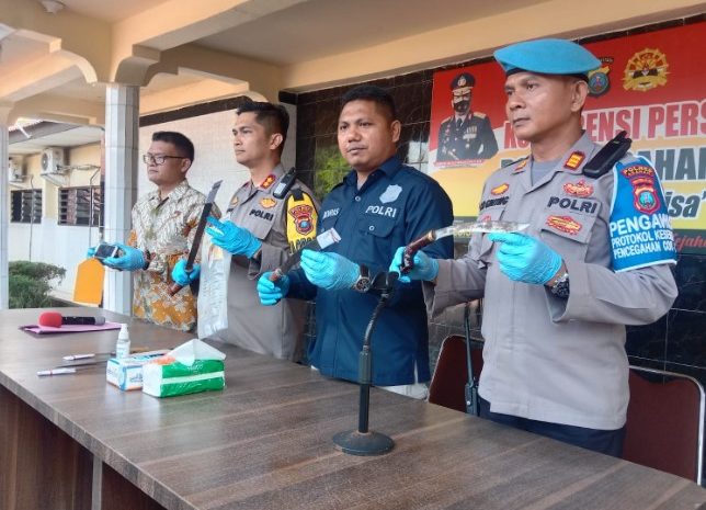  Polres Asahan Amankan 7 Remaja Pembuat Konten Ancaman Menggunakan Sajam