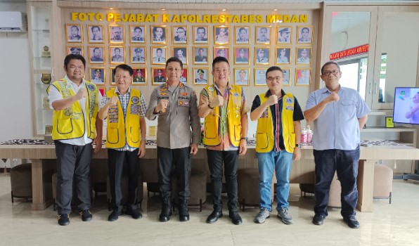  Kapolrestabes Medan Terima Audiensi Yayasan Lion Club Distrik 307-A2