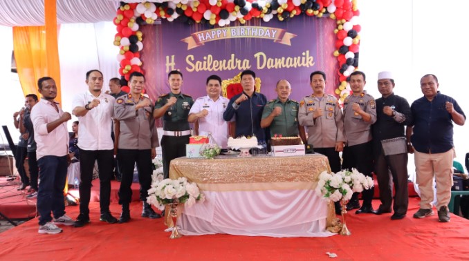 Forkopimcam dan Tim Kolaborasi Belawan Berkah Beri Ucapan Selamat Ultah Haji Len Ke 57