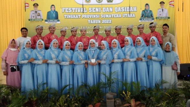  Kafilah Kabupaten Asahan Raih Peringkat Ke-5 Festival Seni Qasidah Tingkat Provsu