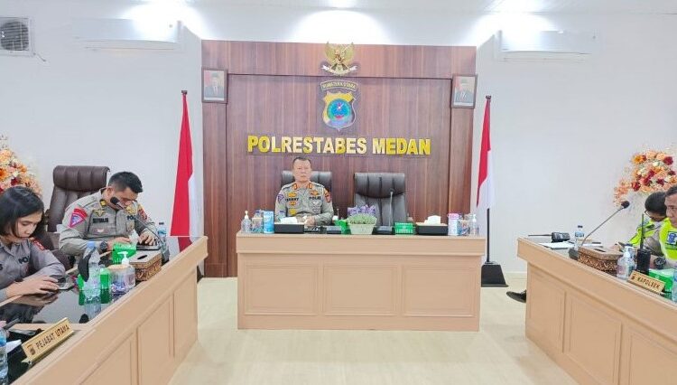  Wujudkan Kamseltibcarlantas, Sat Lantas Polrestabes Medan Gelar Rapat Koordinasi Ops Zebra