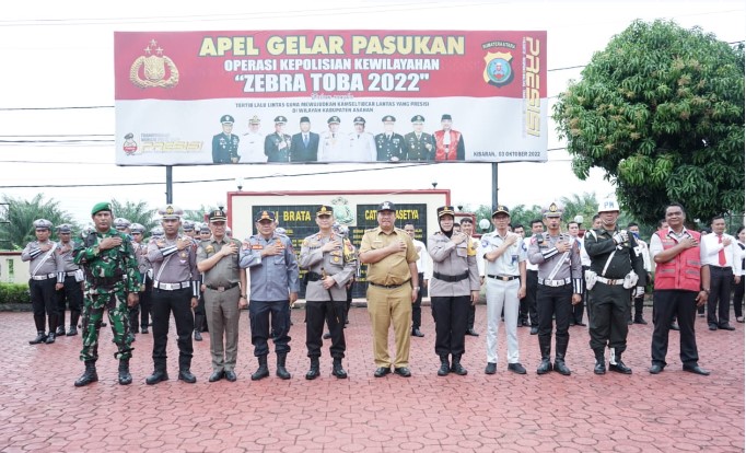  Wakil Bupati Hadiri Apel Gelar Pasukan Ops Zebra Toba 2022