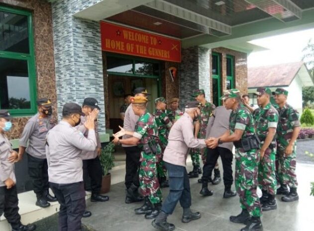  HUT TNI Ke-77, Polresta Deli Serdang Kunjungi Kodim 0204/DS