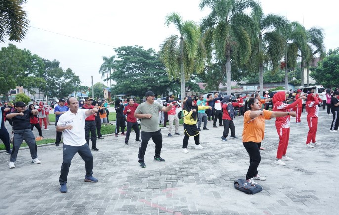  Wujudkan Masyarakat Sehat, Pemkab Asahan Gelar Senam Massal