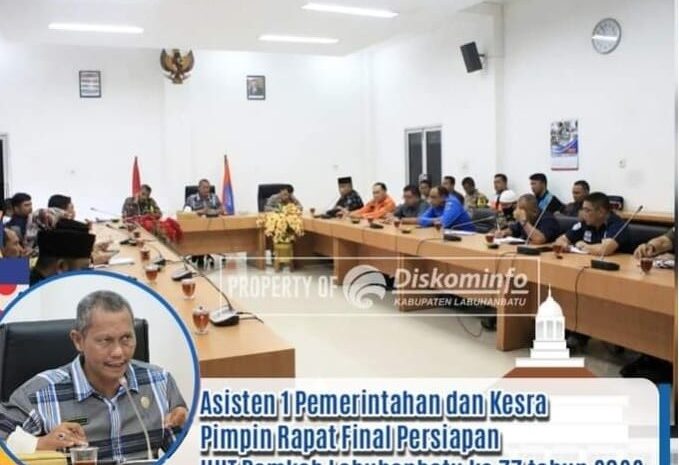  Asisten 1 Pemkab Labuhanbatu Pimpin Rapat Final Harja Ke-77