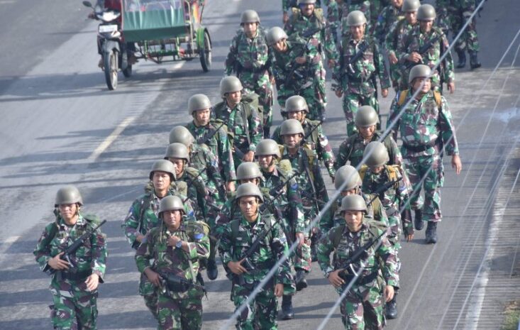 Tingkatkan Kemampuan dan Daya Tahan Fisik, Prajurit Yonmarhanlan I Laksanakan Hanmars