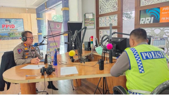  Talkshow di RRI, Satlantas Polrestabes Medan Imbau Masyarakat Patuhi Peraturan Lalu Lintas