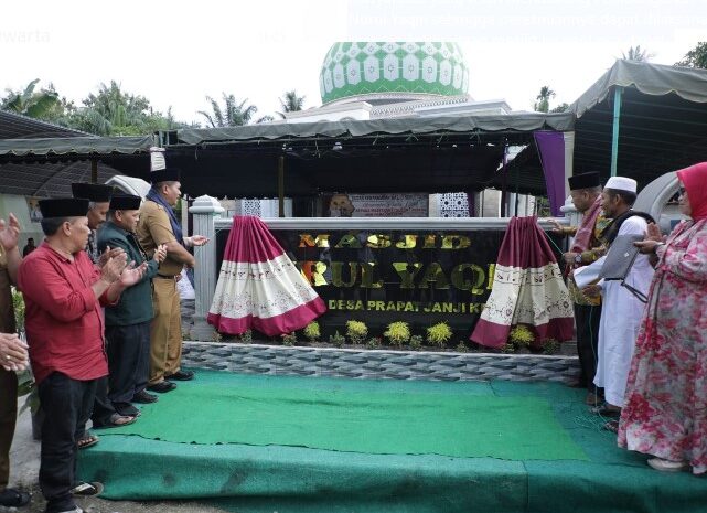  Resmikan Masjid Nurul Yaqin, Wabup Asahan Pesan Optimalkan fungsi Masjid