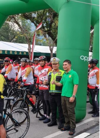  Kabag Ops AKBP Arman Muis Bersama 50 Anggota Polrestabes Medan Ikuti Fun Bike HUT Ke-77 TNI