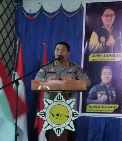  Wakili Kapolrestabes Medan, Kasat Binmas Hadiri Pelantikan LKBH AMPI Medan