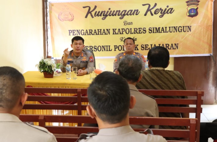  Sampaikan Arahan Kapolri, Kapolres Simalungun Kunjungi 6 Polsek Sekaligus