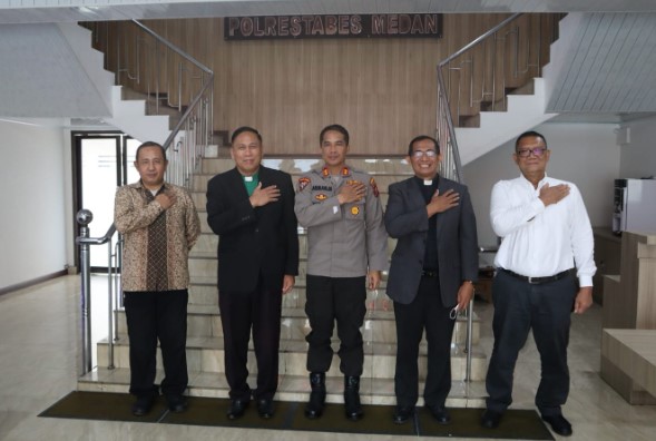  Polrestabes Medan Terima Audiensi Panitia Konven Pendeta dan Persidangan Sinode GPIB 2023