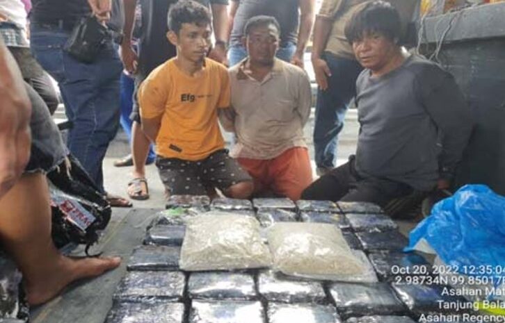  Polda Sumut Ungkap Penyelundupan 30 Kg Sabu Asal Malaysia Melalui Perairan Asahan