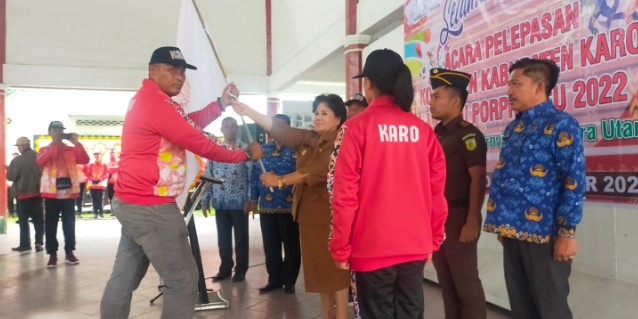 Berlaga di Porprovsu 2022, Bupati dan Forkopimda Turunkan 177 Kontingen Atlit Kabupaten Karo