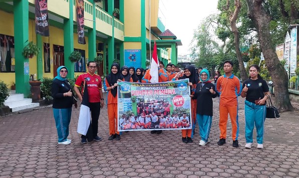  Semarakkan Sumpah Pemuda, SMP Negeri 7 Medan Gelar Lomba Gerak Jalan