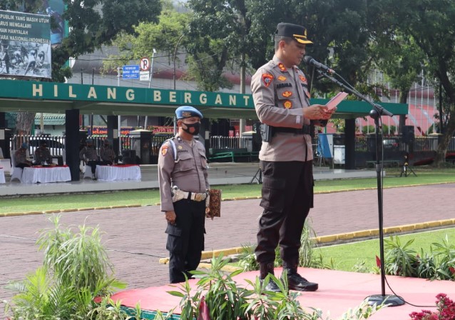  Kabag Ops Polrestabes Medan Pimpin Apel Persiapan Pengamanan IMT-GT GCMC Meeting 2022