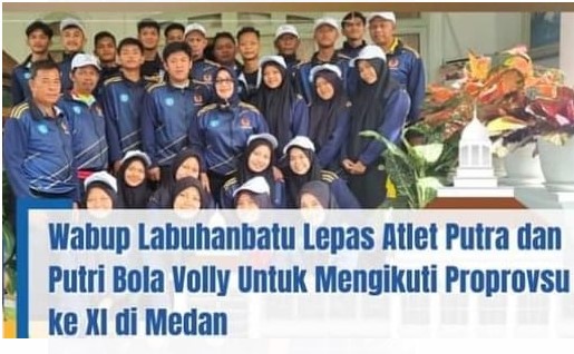  Wabup Labuhanbatu Bersama Ketua PBVSI Lepas Kontingen Atlet Ikuti Porprovsu Ke-XI