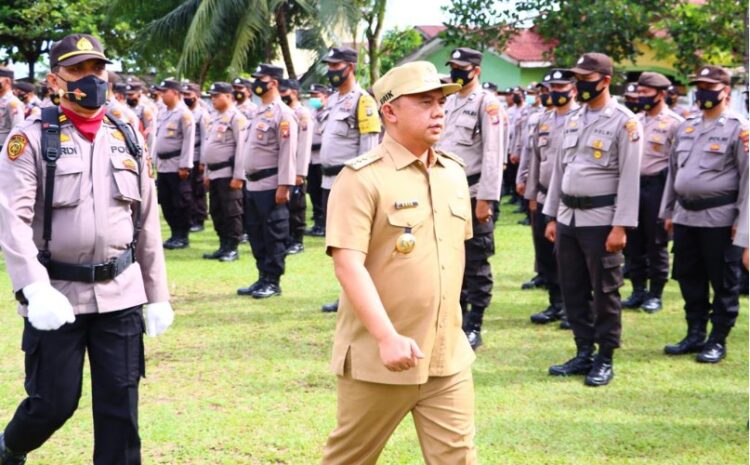  Upacara Persiapan Pilkades Serentak Kabupaten Labuhanbatu, Ribuan Personil Disiagakan