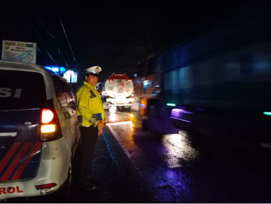 Minimalisir Angka Kecelakaan, Kanit Gakkum Sat Lantas Polres Batubara Gelar Patroli Blue Light