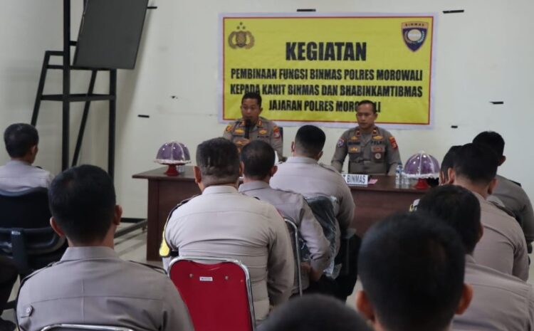 Polres Morowali Gelar Pembinaan Fungsi Binmas Kepada Kanit dan Bhabinkamtibmas