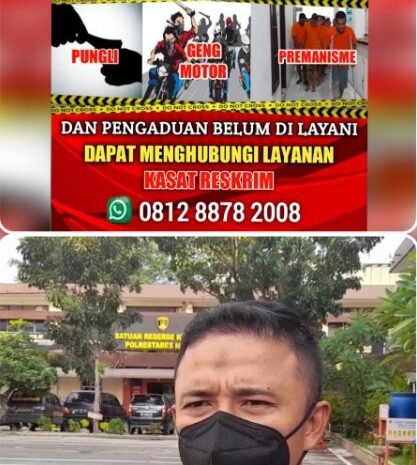  Satreskrim Polrestabes Medan Tempelkan Stiker Layanan Masyarakat, Simpan Nomornya