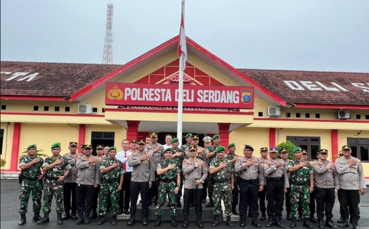 Tingkatkan Sinergitas, Polresta Deli Serdang dan Kodim 0204 Gelar Apel Bersama