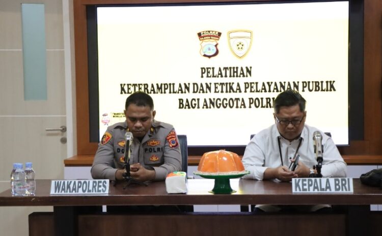  Polres Morowali Gandeng BRI Gelar Pelatihan Keterampilan dan Etika Pelayanan Publik