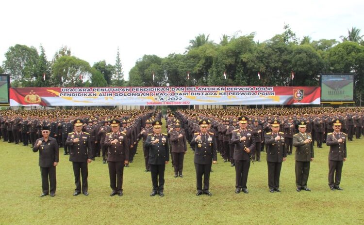  Kalemdiklat Polri Lantik 1.252 Bintara Menjadi Perwira Polri