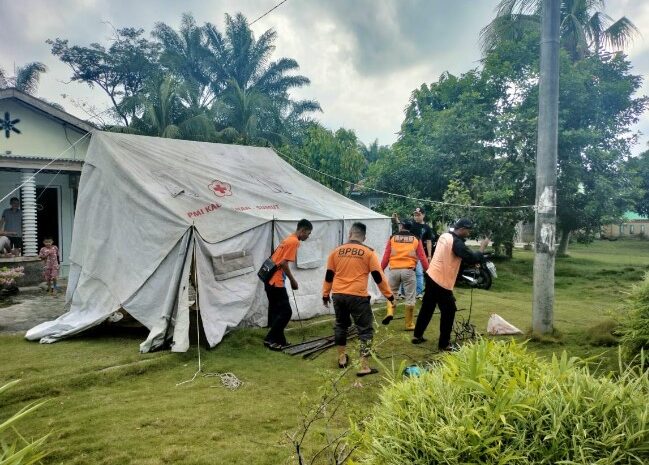 Pemkab Asahan Dirikan Tenda Pengungsi Bagi Masyarakat yang Terkena Dampak Banjir