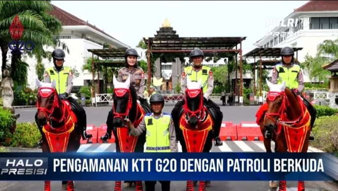  Pengamanan KTT G20, Polri Terjunkan Patroli Berkuda