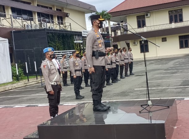  Pimpin Apel, Ini Arahan Kapolrestabes Medan kepada Personel