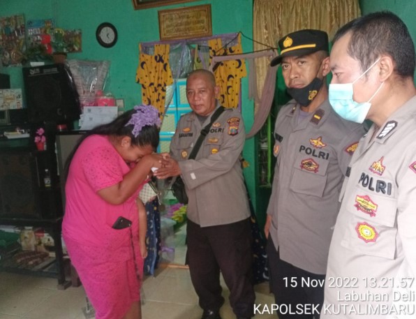  Ditunjuk sebagai Bapak Asuh Anak Stunting Kota Medan, Kapolsek Kutalimbaru Bantu Anak Penderita Gizi Buruk