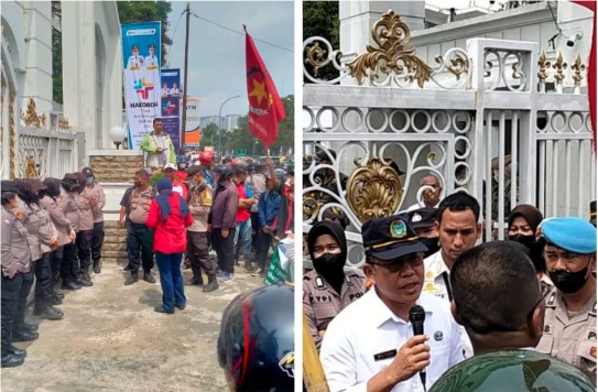  Polrestabes Medan Kawal Secara Humanis Aksi Unjuk Rasa Buruh