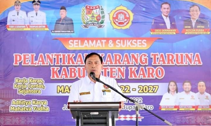  Kepengurusan Karang Taruna 2022-2027 Dilantik Bupati Karo