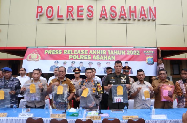  Selama Tahun 2022, Polres Asahan Berhasil Selesaikan 1.957 Kasus Tindak Pidana