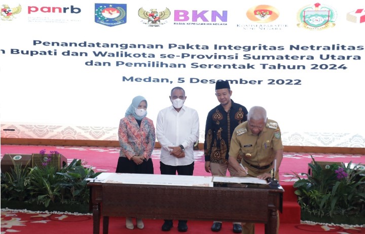  Bupati Asahan Tandatangani Pakta Integritas Netralitas ASN