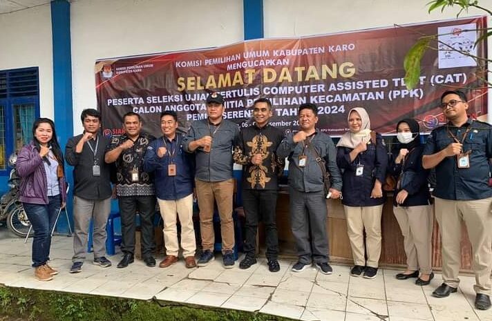 Digelar KPUD Jelang Pemilu 2024, Wakil Bupati Karo Tinjau Ujian Metode CAT Calon PPK