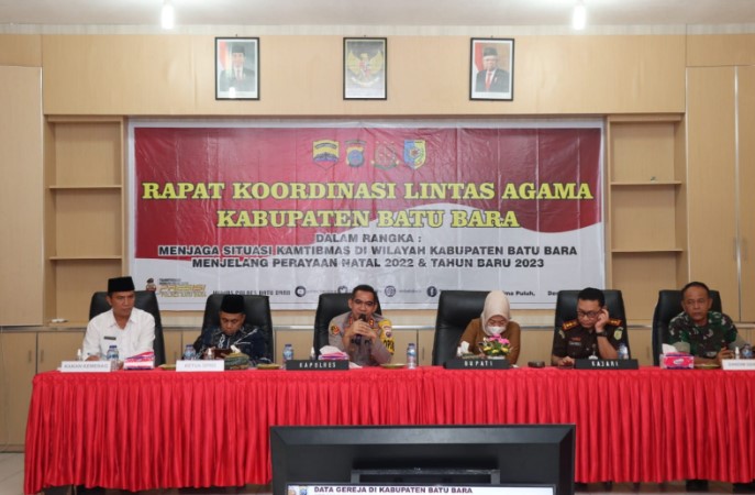 Jelang Nataru 2022-2023, Polres Batubara Gelar Rakor Lintas Agama