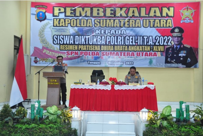  Pembekalan Siswa Diktukba Polri Gel-II TA. 2022, Kapolda Sumut: Jaga Nama Baik Institusi Polri