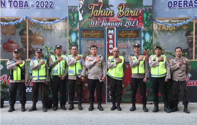  Kapolres Simalungun Cek Pos Pam Ops Lilin Toba 2022