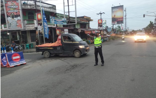 Jelang Tahun Baru, Satlantas Polres Batubara Rutin Atur Lalin