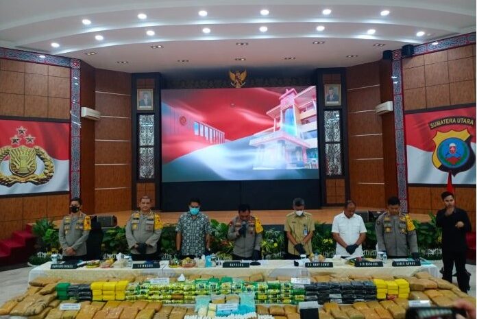 Kejahatan Narkoba Peringkat Pertama di Sumut Sepanjang Tahun 2022