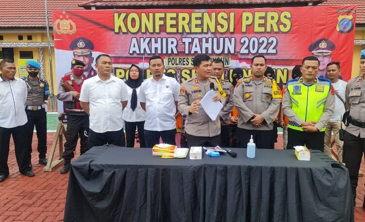 Rilis Akhir Tahun Dipimpin Kapolres, Ini Capaian Kinerja Polres Simalungun di Tahun 2022