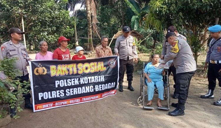  Peduli Terhadap Sesama, Polsek Kotarih Gelar Bakti Sosial