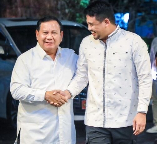  Menhan Prabowo Subianto Sebut Darah Leadership Ada Pada Bobby Nasution