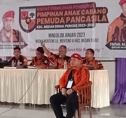  Guntur Sahputra Pimpin PAC Pemuda Pancasila Medan Denai Priode 2023-2026