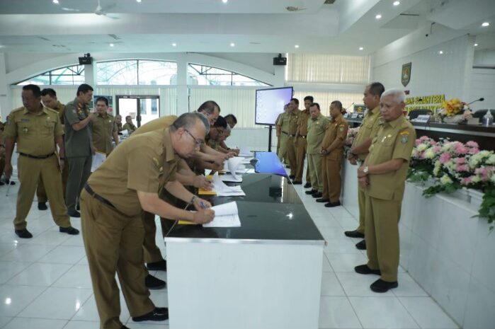 OPD dan Camat se-Kabupaten Asahan Tandatangani Perjanjian Kinerja