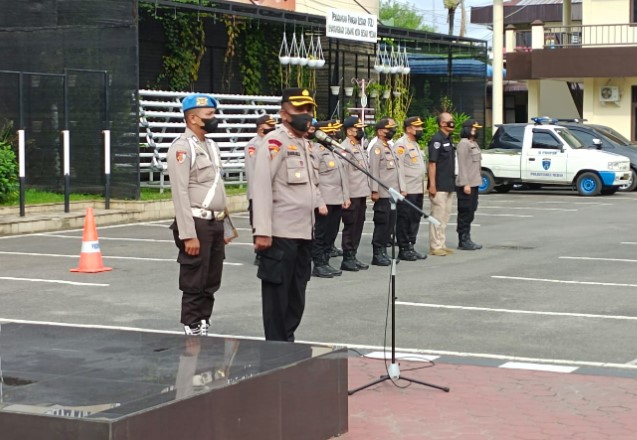  Polrestabes Medan Gelar Apel Pagi, Ini Arahan Kompol D Simamora