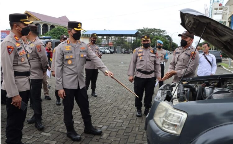  Kapolrestabes Medan Cek Ranmor Dinas Polri